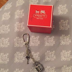 Silver Coach Keychain